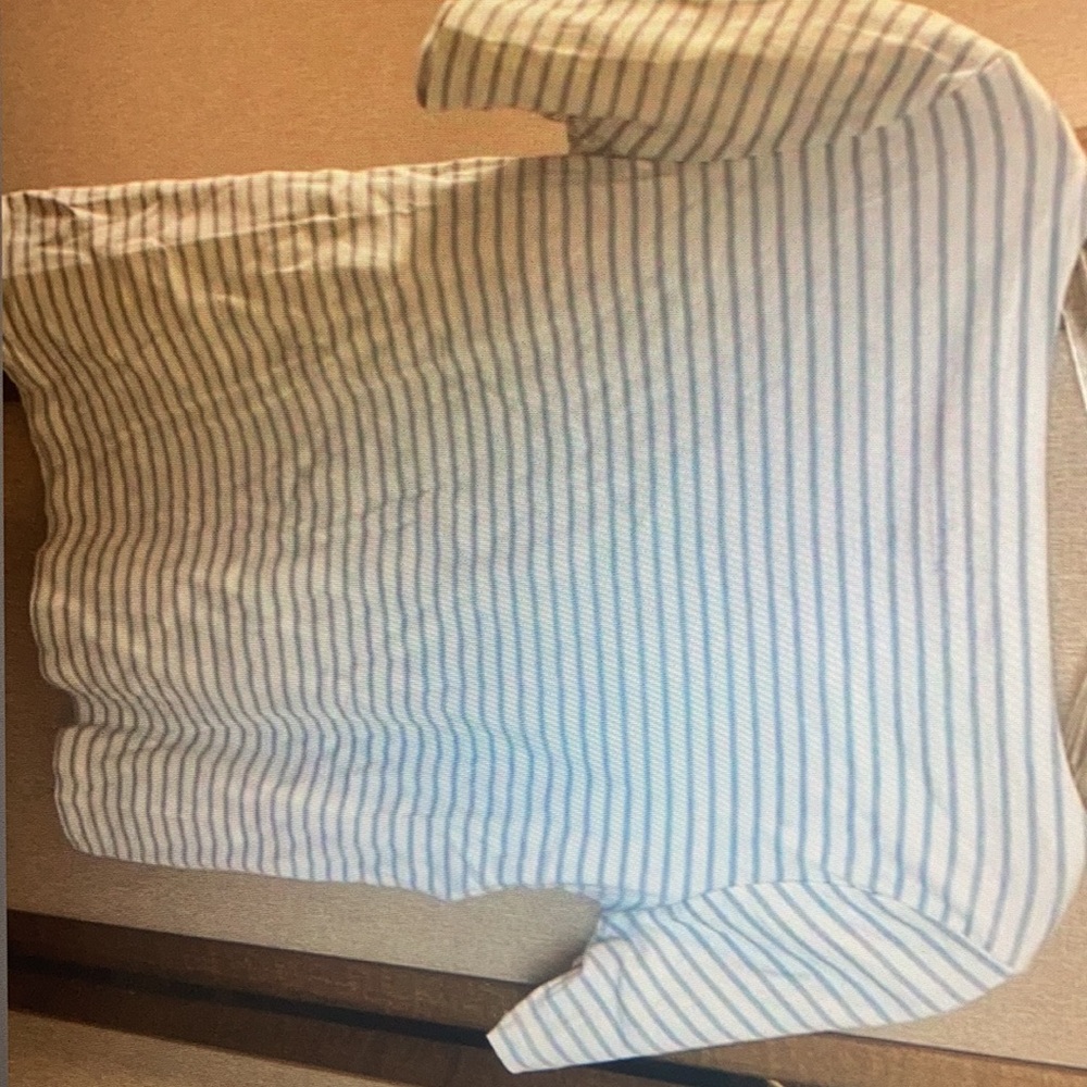 Striped top with floral pattern